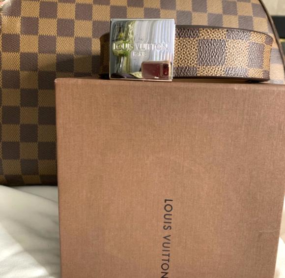 Louis vuitton damier ebene belt 85/34 main image 7
